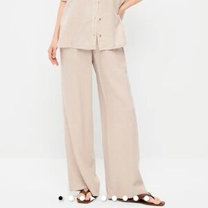 Old Navy High-Waisted Linen-Blend Wide-Leg Pants